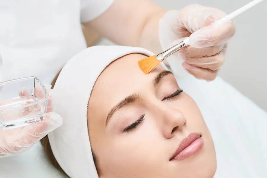 VI-Chemical-Peel-Clinic A woman gets a chemical peel. Get VI chemical peels from Jennifer Jose-Cappola, MD in Stamford.